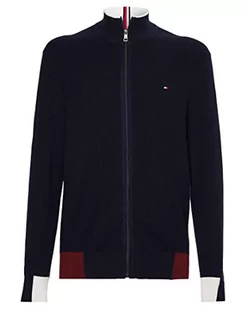 Tommy Hilfiger Męskie RWB bloki rozmieszczone na zamek błyskawiczny przez kardigany, pustynne niebo, M, Pustynne niebo, M - Swetry męskie - miniaturka - grafika 1