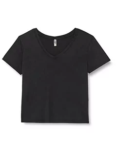 ONLY Damska bluza JDYFAROCK S/S dekolt w serek JRS NOOS Top, czarna, XXL - Bluzy damskie - miniaturka - grafika 1
