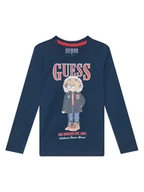 Bluzki damskie - Guess Bluzka N5BI04I3Z14 Granatowy Regular Fit - miniaturka - grafika 1