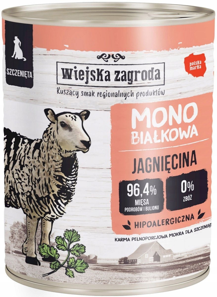 Wiejska Zagroda Monobiałkowa z jagnięciną 800g