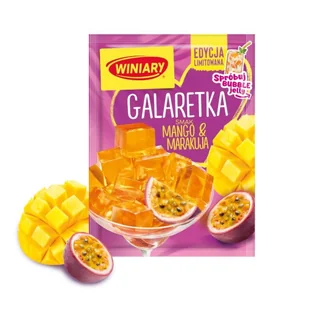 Winiary Galaretka smak mango & marakuja 47 g - Dodatki do ciast w proszku - miniaturka - grafika 1