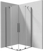 Kabiny prysznicowe - Deante Kabina Prysznicowa Prizma 80X80 Kwadratowa Grafit Transparentne Kpndp08P08 - miniaturka - grafika 1