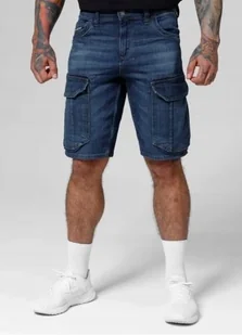 Spodenki szorty jeans bojówki męskie Pitbull Longspur granatowe 32 - Spodenki męskie - miniaturka - grafika 1