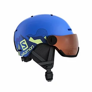 Salomon dzieci wojskowa grom Visor helmets, niebieski, rozmiar dziecięcy L40539600 - Kaski narciarskie - miniaturka - grafika 1