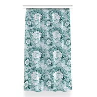 Zasłony - Zasłona z grafiką kolory 150x260 Kwiaty niebieskie, Fabricsy - miniaturka - grafika 1