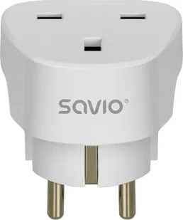 Savio Adapter podróżny AP-02, gniazdo UK – wtyk EU - Akcesoria podróżnicze - miniaturka - grafika 1