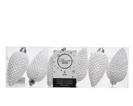 Bombki - Ozdoby choinkowe szyszki bombki na choinkę 6szt Transparentny - miniaturka - grafika 1