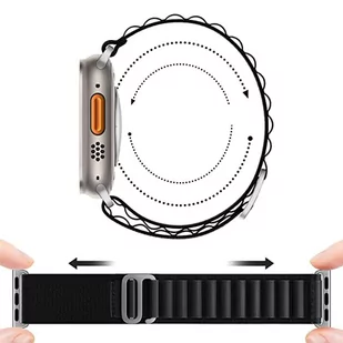 Pasek do zegarka sportowy Alogy Sport Strap do Apple Watch 4/5/6/7/8/SE (38/40/41mm) Czarny - Akcesoria do smartwatchy - miniaturka - grafika 3