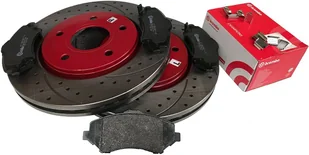 Przednie klocki BREMBO + WIERCONE tarcze hamulcowe 303mm RED Volkswagen Routan - Tarcze hamulcowe - miniaturka - grafika 1