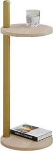 Pomocniczy stolik z okrągłym blatem dąb sonoma + złoty - Nebo 3X - Ławy i stoliki kawowe Pomocniczy stolik z okrągłym blatem dąb sonoma + złoty - Nebo 3X - Ławy i stoliki kawowe - miniaturka - grafika 1