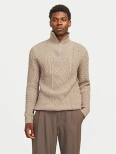 Jack&Jones Sweter Blunorth 12261780 Beżowy Regular Fit - Swetry męskie - miniaturka - grafika 1