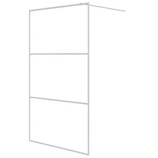 Ścianka prysznicowa, biała, 115x195 cm, przezroczyste szkło ESG 152123 VIDAXL - Ścianki i drzwi prysznicowe - miniaturka - grafika 3