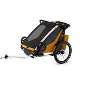 Wózki dziecięce - Wózek dziecięcy Thule Chariot Sport 2 double natural gold - miniaturka - grafika 1
