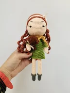 Lalki dla dziewczynek - Lalka z misiem przytulanką maskotka szydełkowa - miniaturka - grafika 1