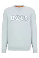 Koszulki męskie - BOSS Welogocrewx Koszulka męska, Otwarty Blue469, M - miniaturka - grafika 1