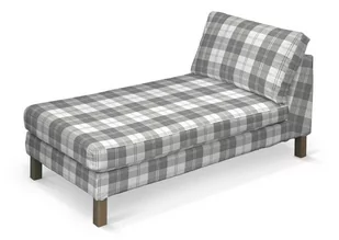 Dekoria pl pl Pokrowiec na szezlong Karlstad wolnostojący krótki krata szaro-biała 80 x 160 x 80 cm Edinburgh 732-115-79 - Pokrowce na meble - miniaturka - grafika 1