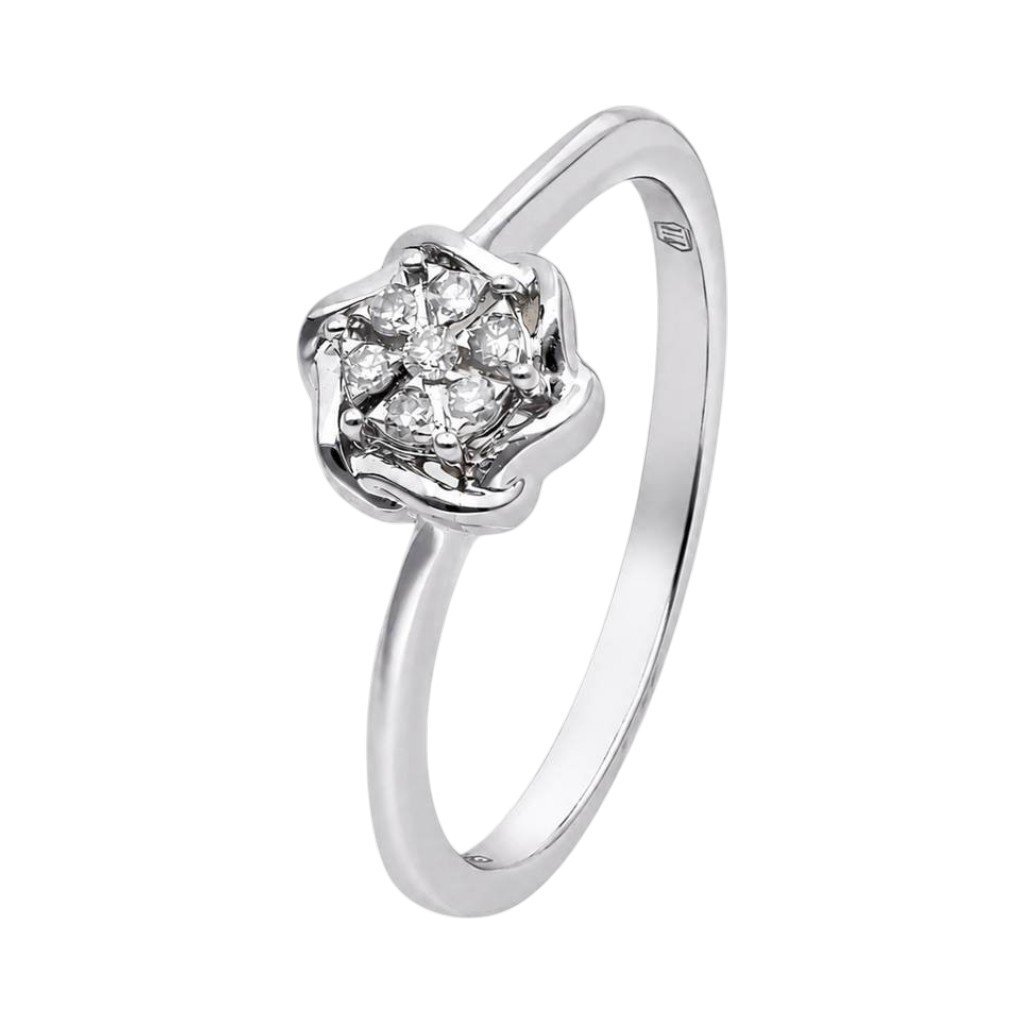 Pierścionek białe złoto Au 585 z diamentami 0,05ct rozmiar 13