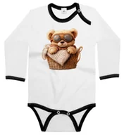 Body dla niemowląt - Body dziecięce Boho Misiek Pluszowy W Pilotkach W Koszu Dzień Misia 74/80 - miniaturka - grafika 1