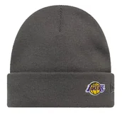 Czapki damskie - Czapka zimowa NEW ERA LA Lakers NBA Mini Logo Cuff Knit Beanie szara - miniaturka - grafika 1