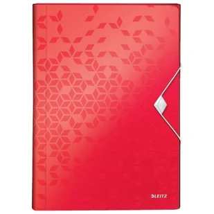 Teczka harmonijkowa A4 6 przegródek z gumką LEITZ WOW czerwona /45890026/ - Teczki i skoroszyty - miniaturka - grafika 1