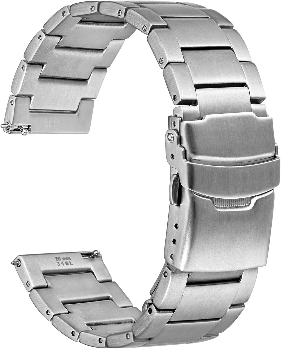 METALOWY PASEK DO ZEGARKA ZE STALI NIERDZEWNEJ 316L 18MM 20MM 22MM 24MM