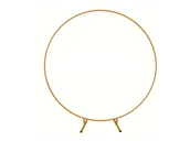 Balony i akcesoria - Okrągły stelaż do balonów złoty - 200 cm - 1 szt. - miniaturka - grafika 1