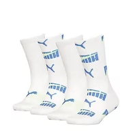 Skarpetki damskie - PUMA Skarpety dziecięce Crew Sock (4 sztuki), niebieski/biały., 27-30 - miniaturka - grafika 1