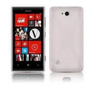 Etui i futerały do telefonów - Etui na telefon komórkowy Cadorabo do Nokia Lumia 720 w kolorze białym z silikonową nakładką z TPU - miniaturka - grafika 1