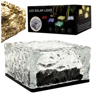 Lampa Solarna Ogrodowa LED Najazdowa Gruntowa Kostka Czujnik Zmierzchu 4LED - Lampy ogrodowe - miniaturka - grafika 1