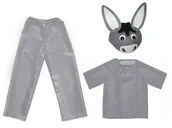 Stroje karnawałowe - ZESTAW OSIOŁEK SZARY 134-140 3el - miniaturka - grafika 1