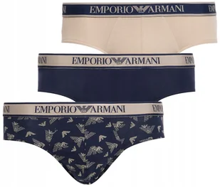 EMPORIO ARMANI UNDERWEAR ORYGINALNE SLIPY MĘSKIE 3-PACK BOX L - Majtki męskie - miniaturka - grafika 1