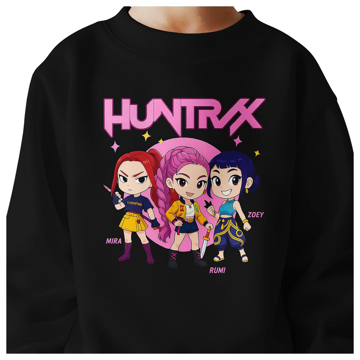 BLUZA DZIECIĘCA KPOP DEMON HUNTERS HUNTRIX 122-128 BAWEŁNIANA JAKOŚĆ