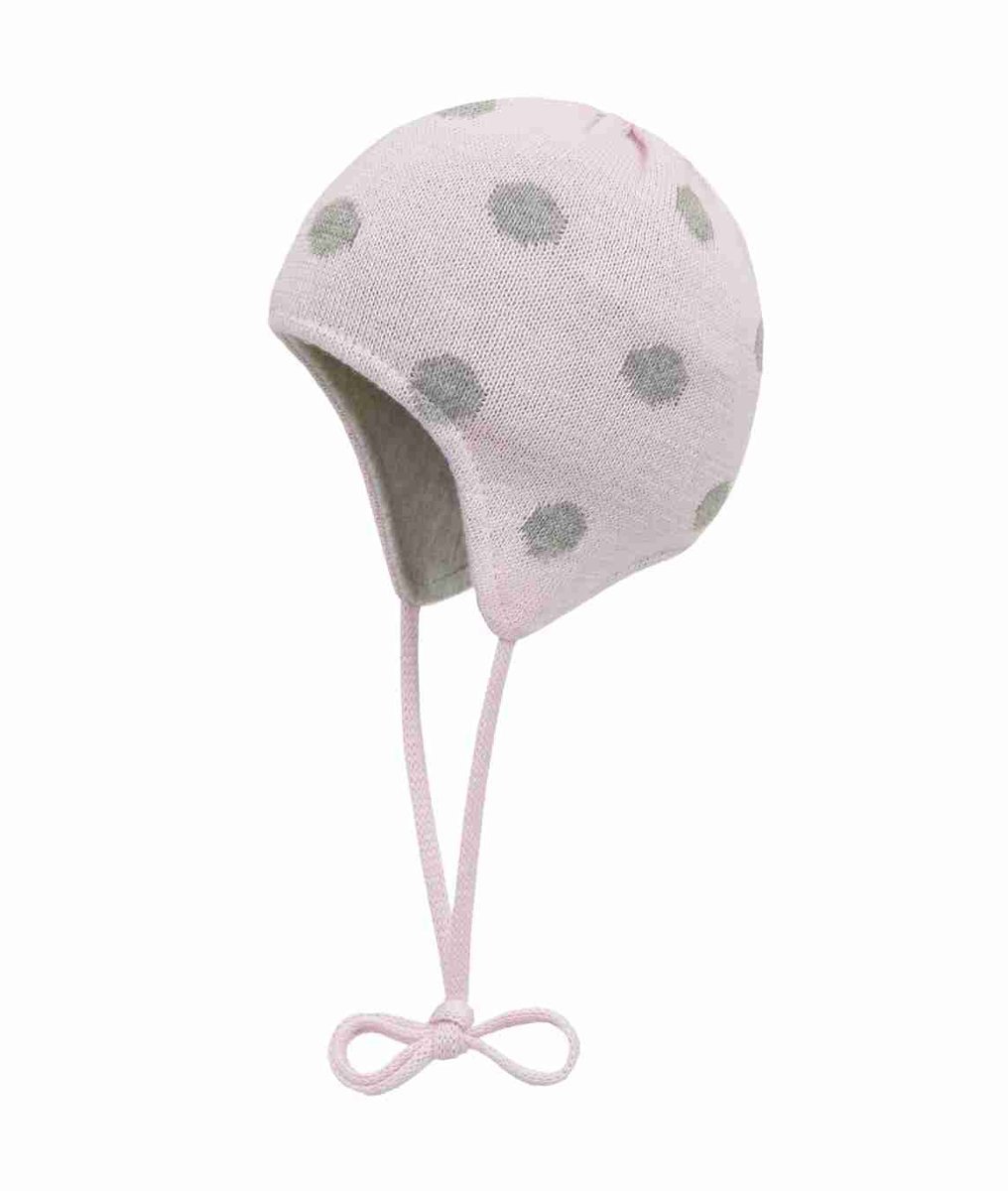 Czapka dziewczęca, różowa, grochy, Döll