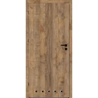 Drzwi wewnętrzne - DRE Skrzydło drzwiowe Rico Dąb Rustykalny z tulejami wentylacyjnymi 70L - miniaturka - grafika 1