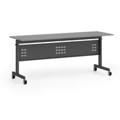 Biurka - Mobilny stół PRIMO MOBI, 1800 x 600 mm, podstawa czarna, gratitowy - miniaturka - grafika 1