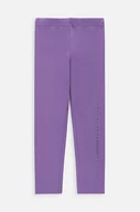 Spodnie i spodenki dla dziewczynek - Coccodrillo legginsy dziecięce kolor fioletowy gładkie - miniaturka - grafika 1