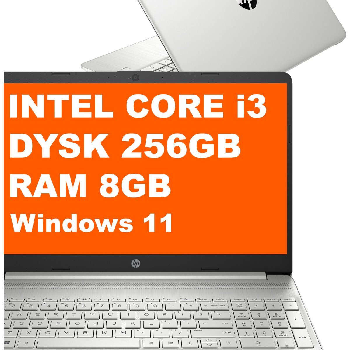 HP 15-dy5131wm / 8R0M1UA / Intel i3 / 8GB / 256GB / Intel UHD / FullHD / Win 11 / Srebrny
