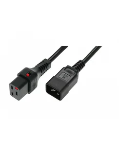 Kabel zasilający ASSMANN IEC LOCK 3x1,5mm2 Typ IEC C20/IEC C19 M/Ż 2m czarny - Kable komputerowe i do monitorów - miniaturka - grafika 1