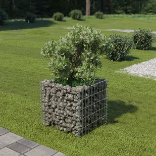 Vida Donica gabionowa z galwanizowanej stali 50 x 50 x 50 cm V-143570 V-143570 - Donice - miniaturka - grafika 1