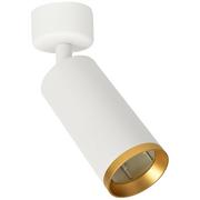Lampy sufitowe - LAMPA sufitowa MICA ML6087 + ML6094 Milagro metalowa OPRAWA spot + pierścień biały złoty - miniaturka - grafika 1