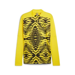 Męska bluza przedmeczowa z zamkiem 1/4 Borussia Dortmund PUMA - Piłka nożna - miniaturka - grafika 1