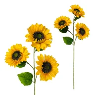 Sztuczne kwiaty - SŁONECZNIK - GAŁĄZKA KWIATAMI SŁONECZNIKA 90 CM - miniaturka - grafika 1