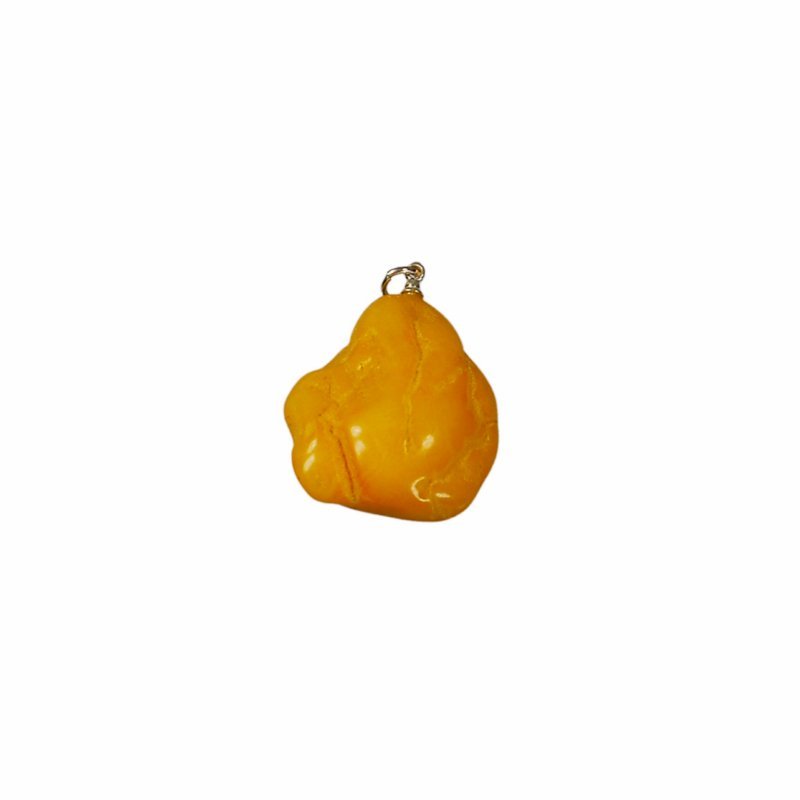 Wisior z mlecznego bursztynu