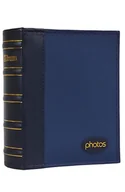 Albumy fotograficzne - Album zgrzewany BA na 200 zdjęć 10x15 cm, bez opisu, czarne strony GRANATOWY - miniaturka - grafika 1
