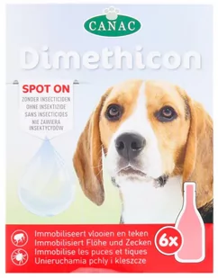 Krople dla psa na pchły i kleszcze 6 dawek Canac - Artykuły przeciw pasożytom - miniaturka - grafika 1