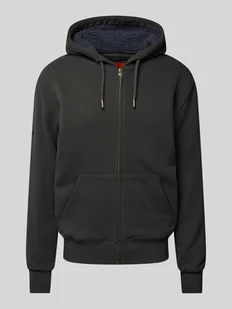 Bluza rozpinana z wyhaftowanym logo model ‘Borg’ - Koszulki męskie - miniaturka - grafika 1