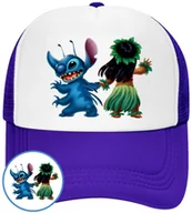 Czapki i chusty sportowe męskie - CZAPKA Z DASZKIEM LILO I STICH DLA DZIECI NA LATO NIEBIESKA BEJSBOLÓWKA - miniaturka - grafika 1