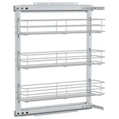 Kosze biurowe - Elior Srebrny 3-poziomowy kosz typu cargo A5-E53 - miniaturka - grafika 1