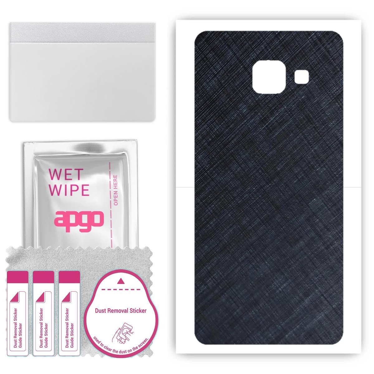 Folia naklejka skórka strukturalna na TYŁ do Samsung Galaxy A3 2016 A310F - Tytan Niebieski - apgo SKINS