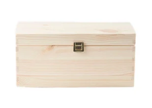 Kuferek drewniany, szkatułka na drobiazgi, pudełko drewniane zamykane 26x16x13,5 cm - Pudełka i szkatułki - miniaturka - grafika 1